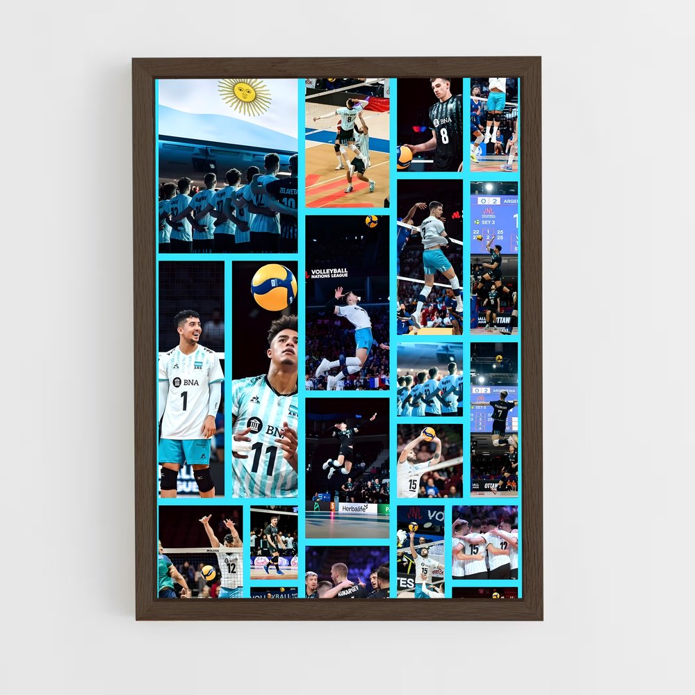 Poster Équipe Volleyeur Argentine – affiche Volleyball (vue 5)